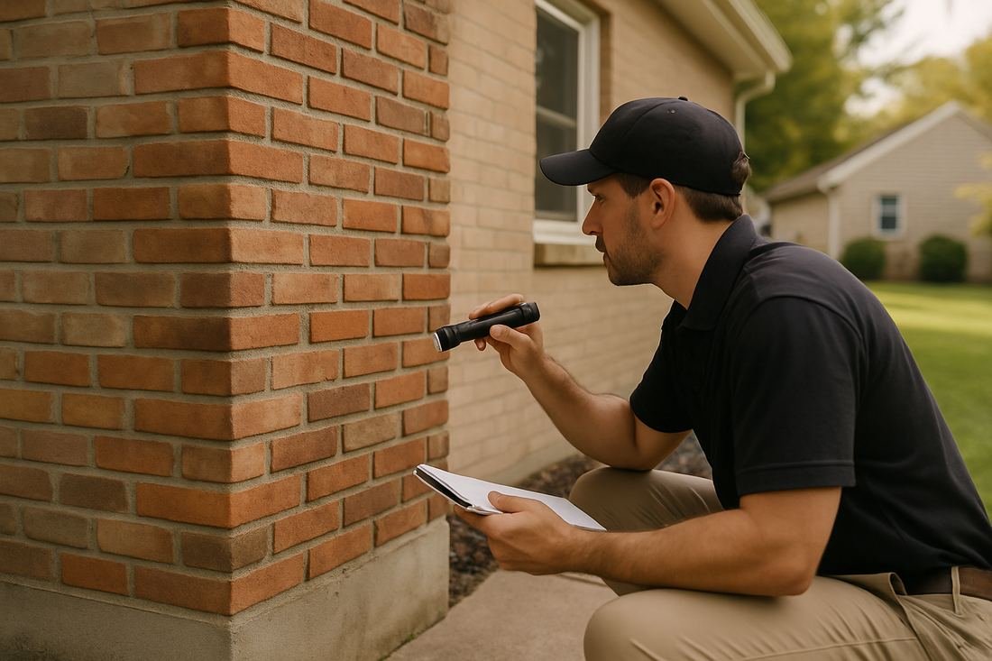 ASH Chimney technician performing masonry & rebuild work on a Minneapolis, MN home